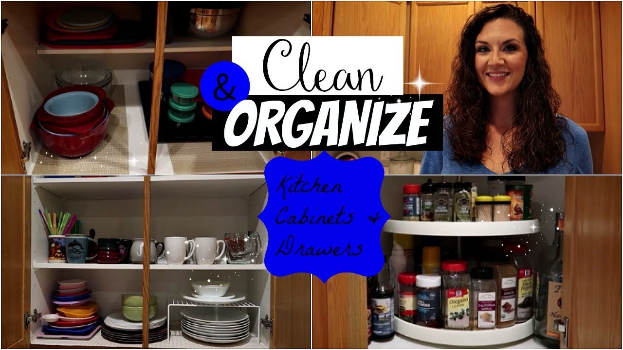 Clean + Organize ALL Kitchen Cabinets/Drawers | Collab w/ The Mama ...