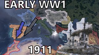 What If WW1 Broke Out In 1911? Hoi4 Timelapse