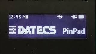DATECS BluePad-50 Pinpadの端末 福岡空港国際線ターミナル三井住友海上の契約機に設置