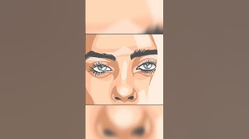 How to Draw VIRAL Vector Art like Billie Eilish #billieeilish #vectorart #shorts #shortsvideo