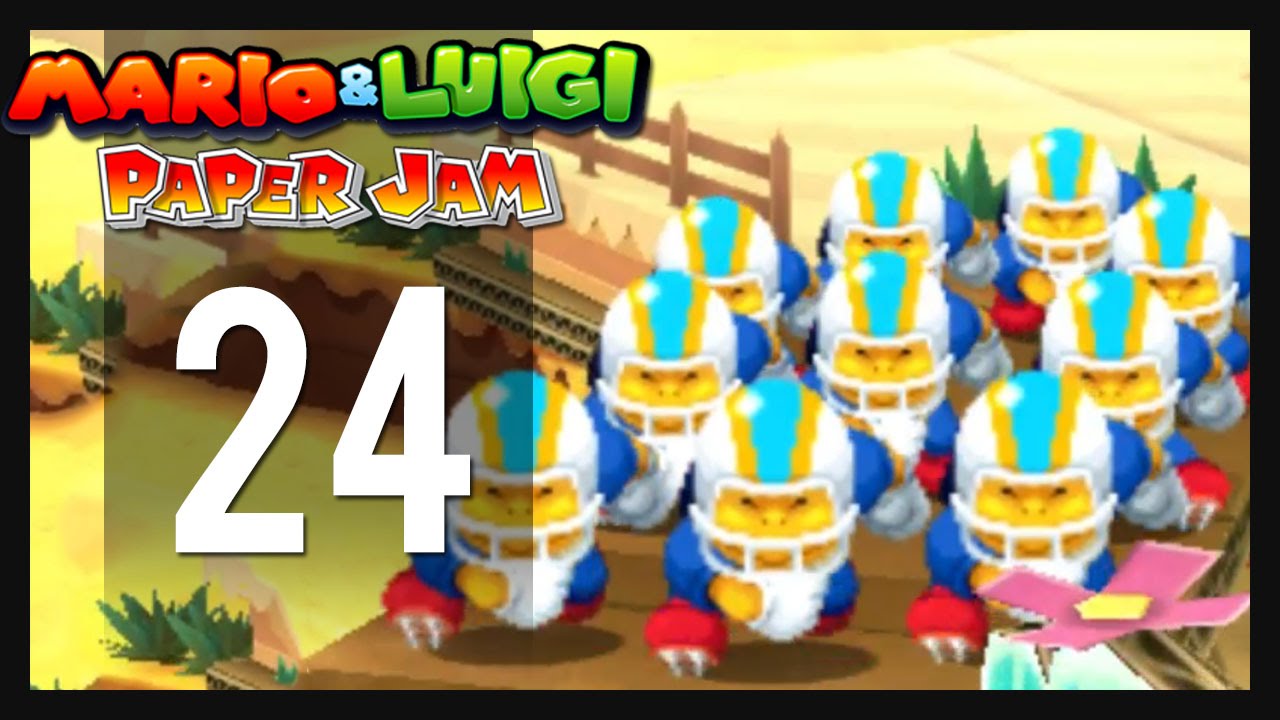 Mario And Luigi Paper Jam Bros - Gameplay Walkthrough Part 24 - Chargin' Chuck