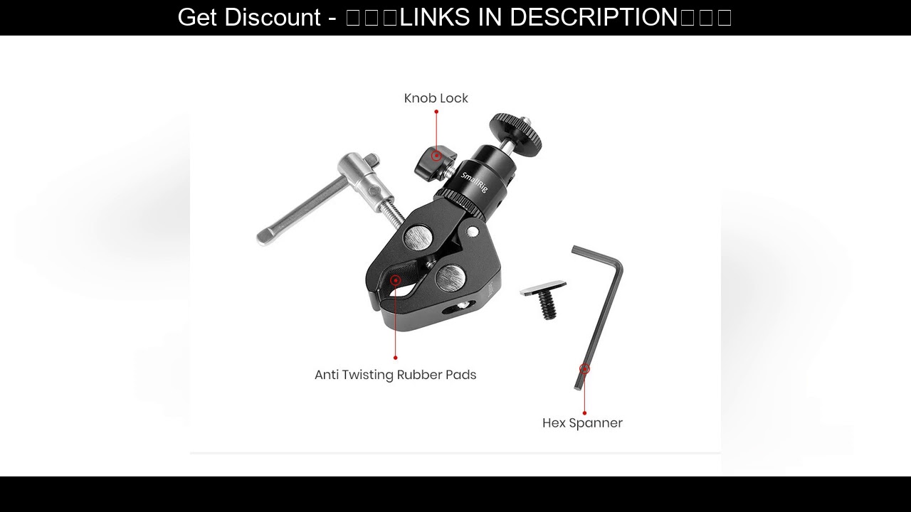 Good SmallRig 1124 Clamp Mount with 1/4" Screw Ball Head Mount Hot Shoe Adapter Cool Clamp