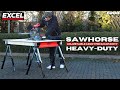 Excel steel sawhorse adjustable legs  heavy duty 1178kg capacity  6288