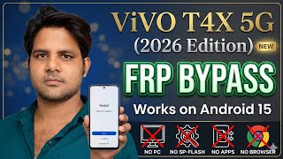 Vivo T4X 5G FRP Bypass Without PC 🔥 Android 14/15 Latest Security Google Lock 100% Remove