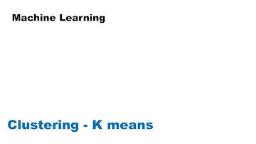 Clustering - k means