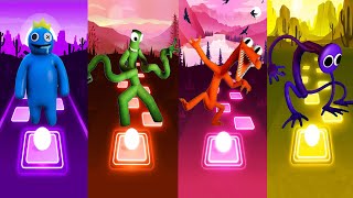 Rainbow Friends - Blue  Vs  Green  Vs  Orange  Vs  Purple | Tiles Hop screenshot 5