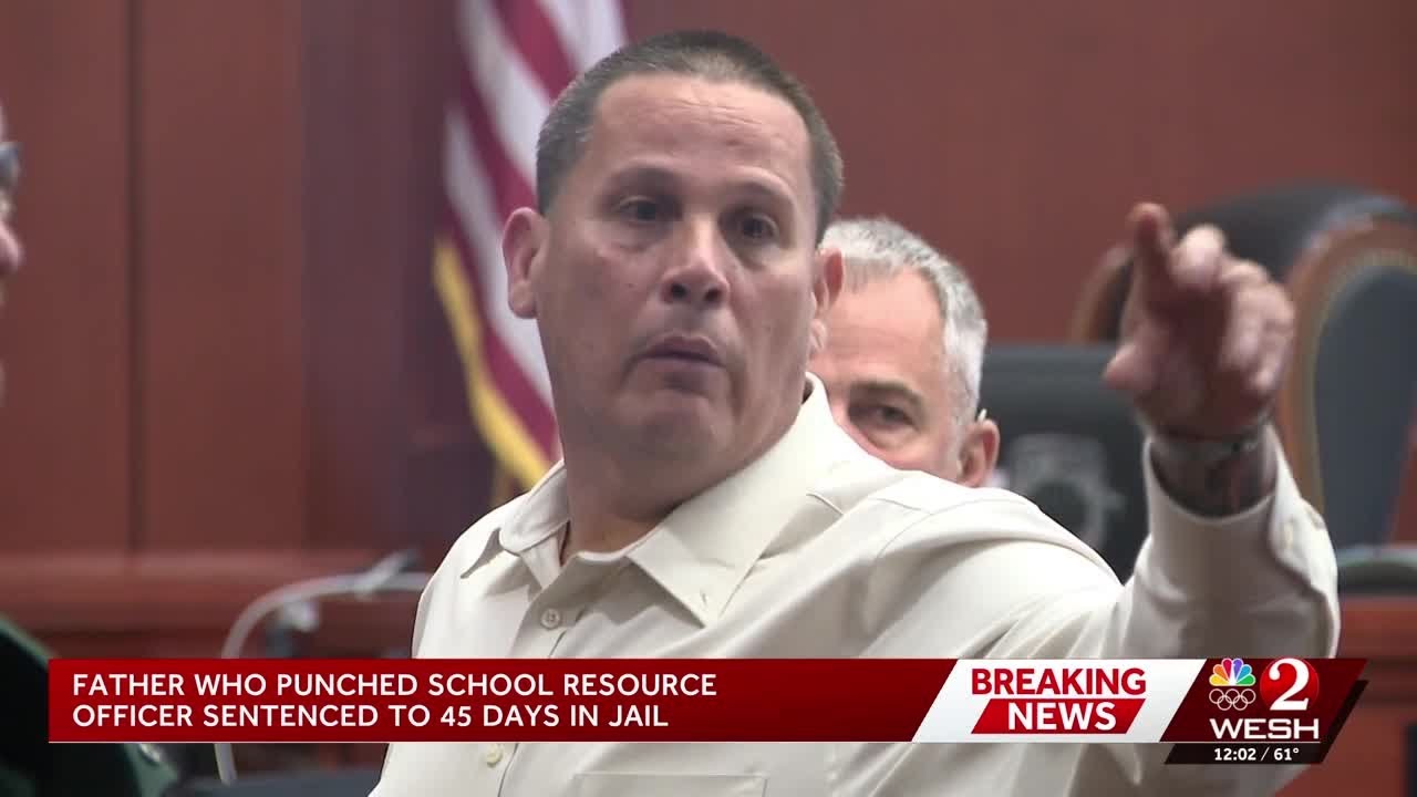 Father who punched school resource officer sentenced to 45 days in jail ...