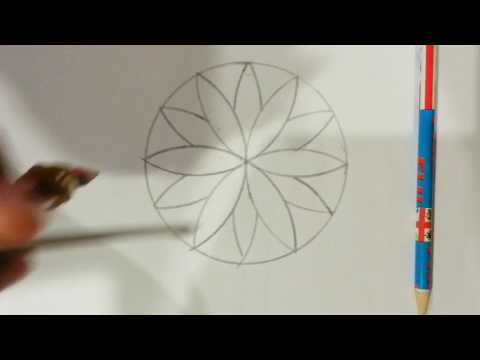 How to make a flower type thing with a compass | art