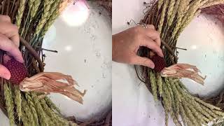 Simple DIY Fall Wreath with Dried Flowers