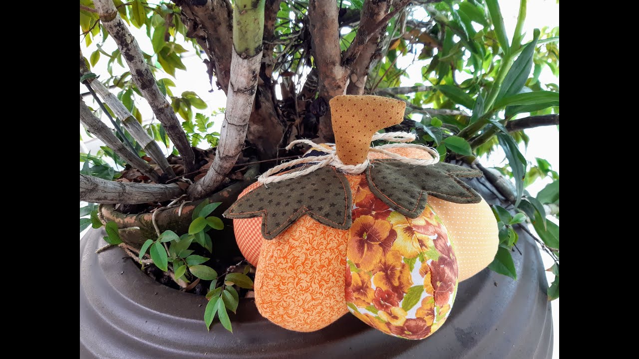 ABÓBORA DE TECIDO, MOLDE GRÁTIS