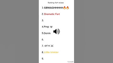 Thumbnail of Ranking Fart Sounds