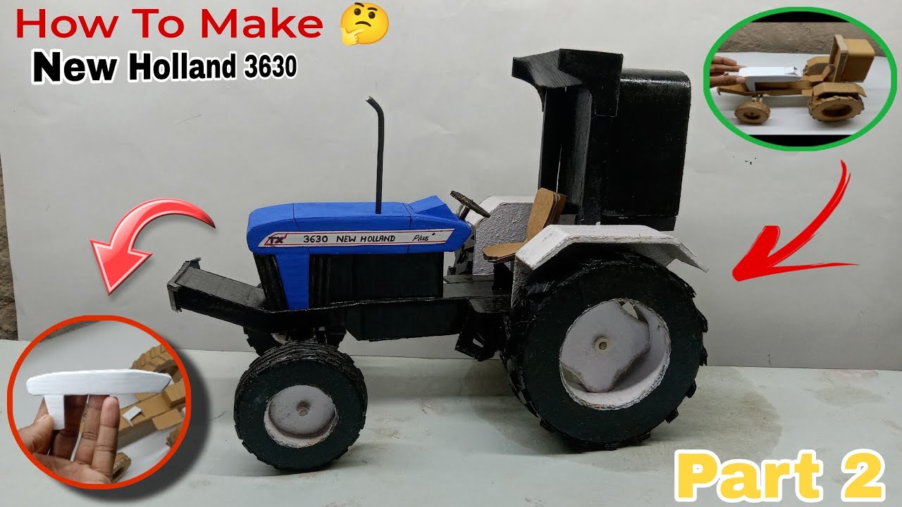 How To Make New Holland 3630 Tractor with cardbord।। 🔥New Holland tractor Kaise Banaye 🤔 