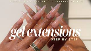 How to Do Gel X Nails At Home Using Korean Gel Nail Products overlay method gel x nails tutorial