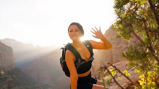 The BEST Sunset Hike in Zion National Park! 🌄💥 (Travel Vlog)