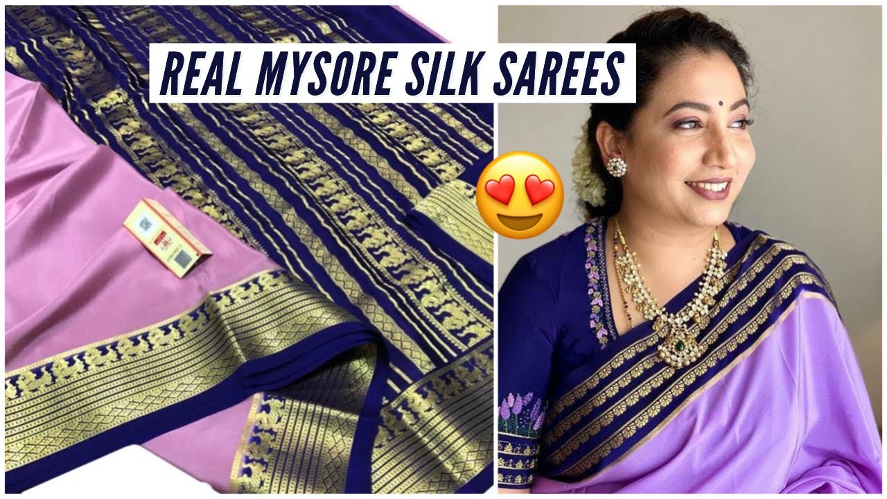 Real Pure Mysore Silk Sarees | #Kannada_Heroine_Look  - YouTube