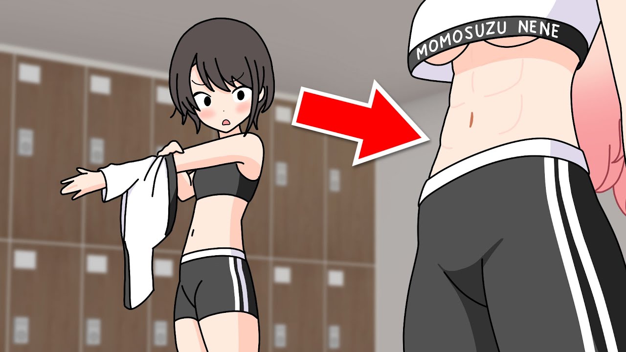 腹筋が割れてる ねねちとあくたん【桃鈴ねね/湊あくあ/大空スバル/ホロライブ切り抜き漫画】