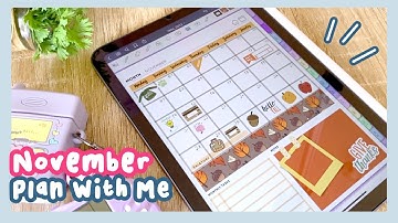 ¡With FREE Resources! · November 2022 PWM 🍁 Digital Planner 🍁 iPad