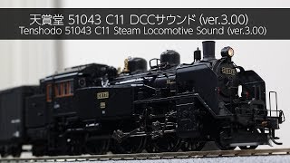 天賞堂 51043 C11 + DCCサウンド（ver.3.00）Tenshodo 51043 C11 Steam Locomotive Sound (ver.3.00)- VLOG78