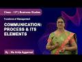 Class 12 | Business Studies | Functions of Management | Communication: Process & Its Elements
