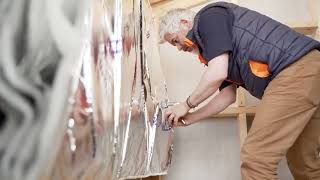 Installing SuperFOIL on an internal timber frame wall