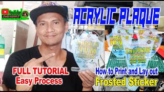 How to Layout and Print  Personalized Acrylic Plaque | Easy Process | FULL TUTORIAL