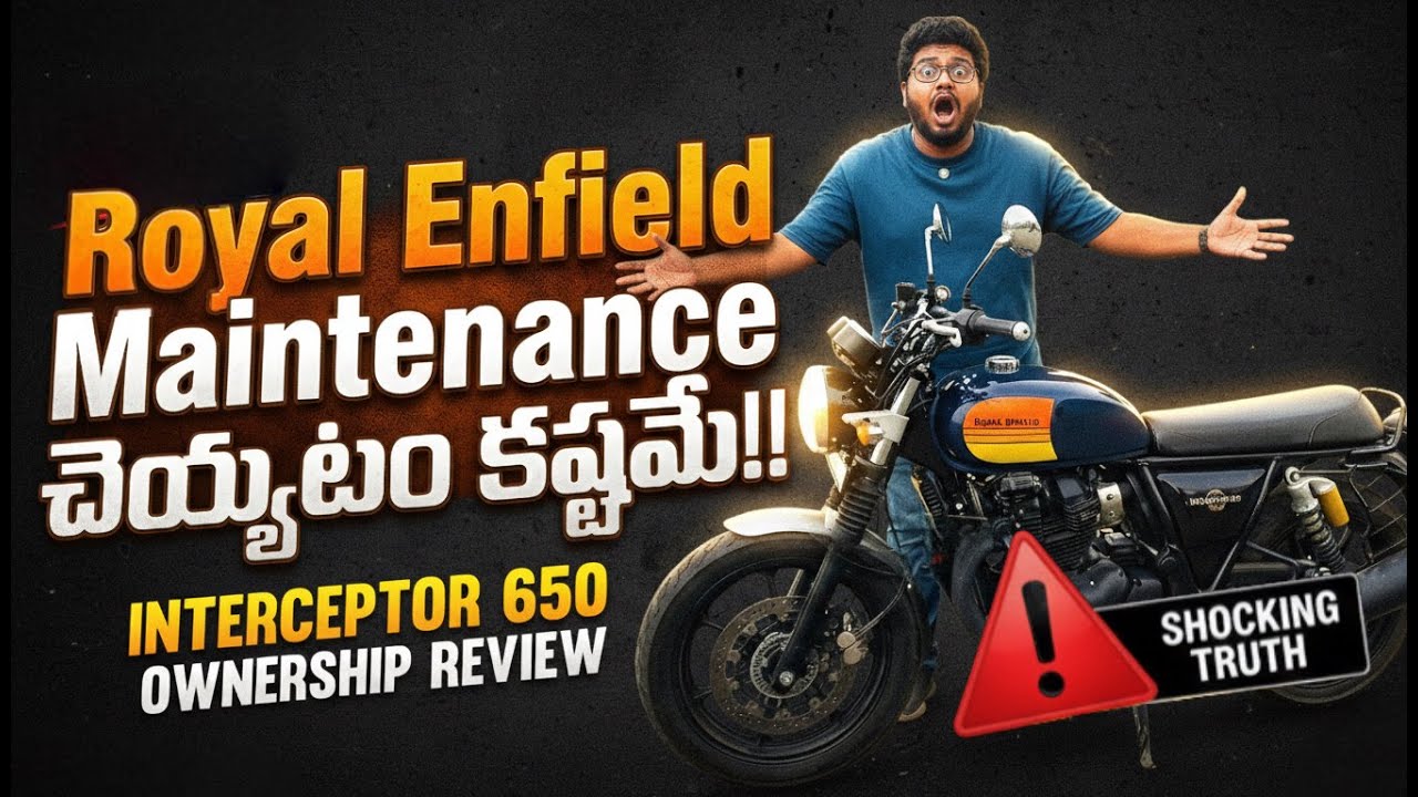 ⚠️ Interceptor 650 maintenance: Asalu nammalekapothuna! | Owner Honest Review Telugu.