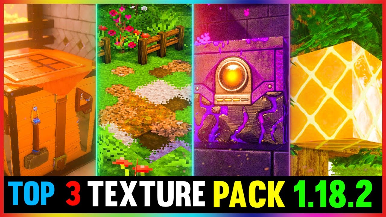 TOP 5 TEXTURE PACKS FOR LOW-END PC MINECRAFT [1.18.2] 😱😍 ||  BEST MINECRAFT TEXTURE PACK OF 2022