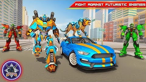 Wild Cheetah Transforming Robot Car games for kids