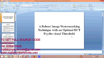 A Robust Image Watermarking Technique with an Optimal DCT