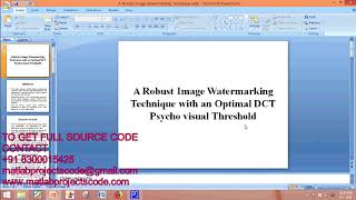 A Robust Image Watermarking Technique with an Optimal DCT Profile