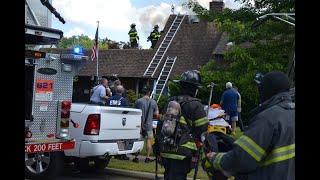 *Early Arrival* Levittown F.D. Working House Fire!