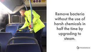Public transportation companies deep clean with the Optima Steamer