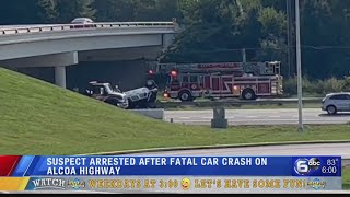 Suspect arrested after fatal car crash on Alcoa Highway