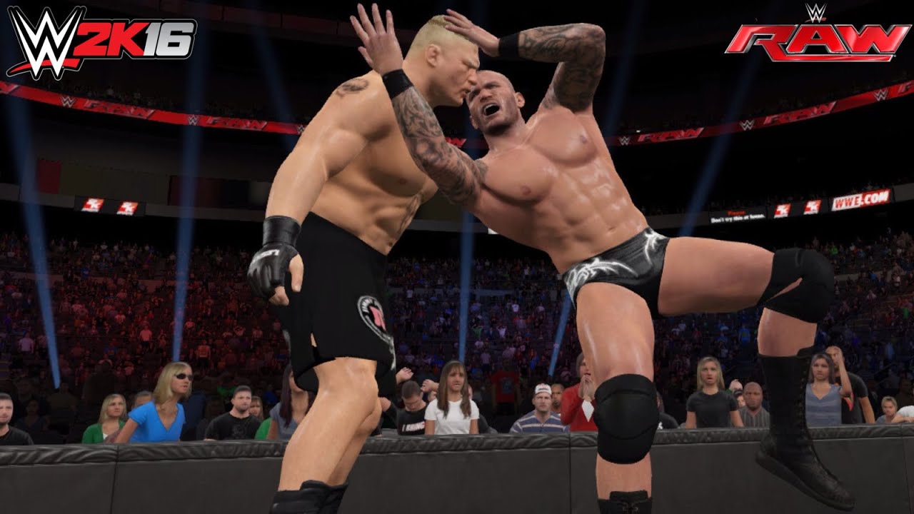 WWE 2K16 Randy Orton returns & Destroys Brock Lesnar RAW July 11, 2016 (Custom Scenario)