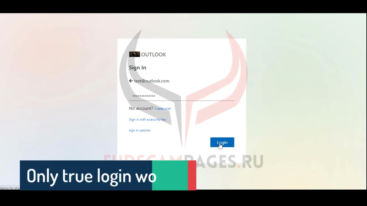 Office 365 True Login Scam Page