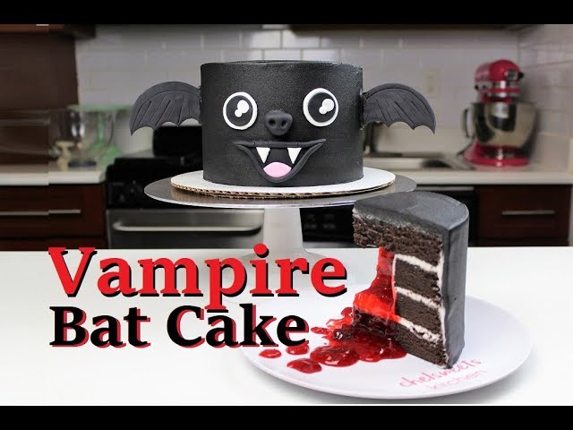 Spooky Vampire Bat Cake Chelsweets Youtube