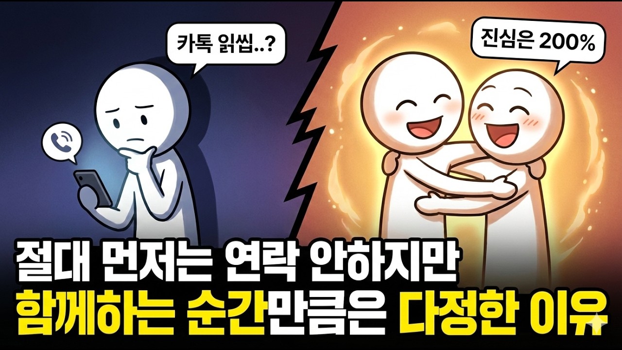 절대 먼저 연락 없어도 만남의 순간 만큼은 다정한 사람들의 심리