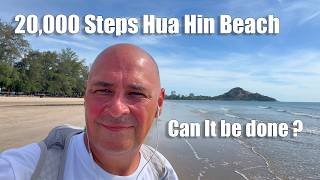 Did I actually make it? 20,000 steps result! Hua Hin Beach Thailand 🇹🇭