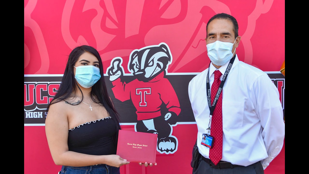 TUSD1 Tucson High School year book and diploma drive by pick up