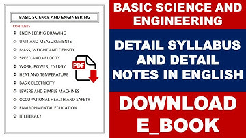 basic science and engineering e book in English download | basic science and engineering notes