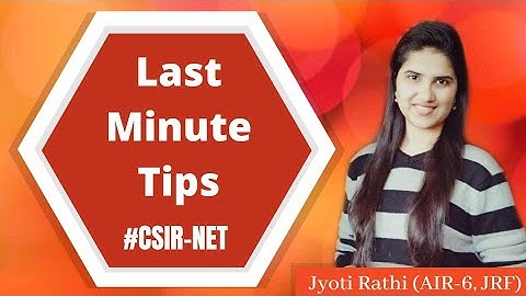 Last minute strategy for CSIR NET Chemistry exam|How to attempt net exam|Motivation|Final Tips