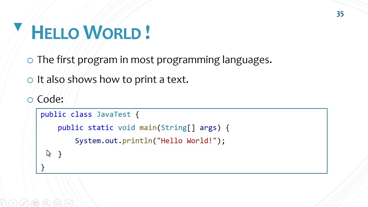 Hello World - Java - YouTube