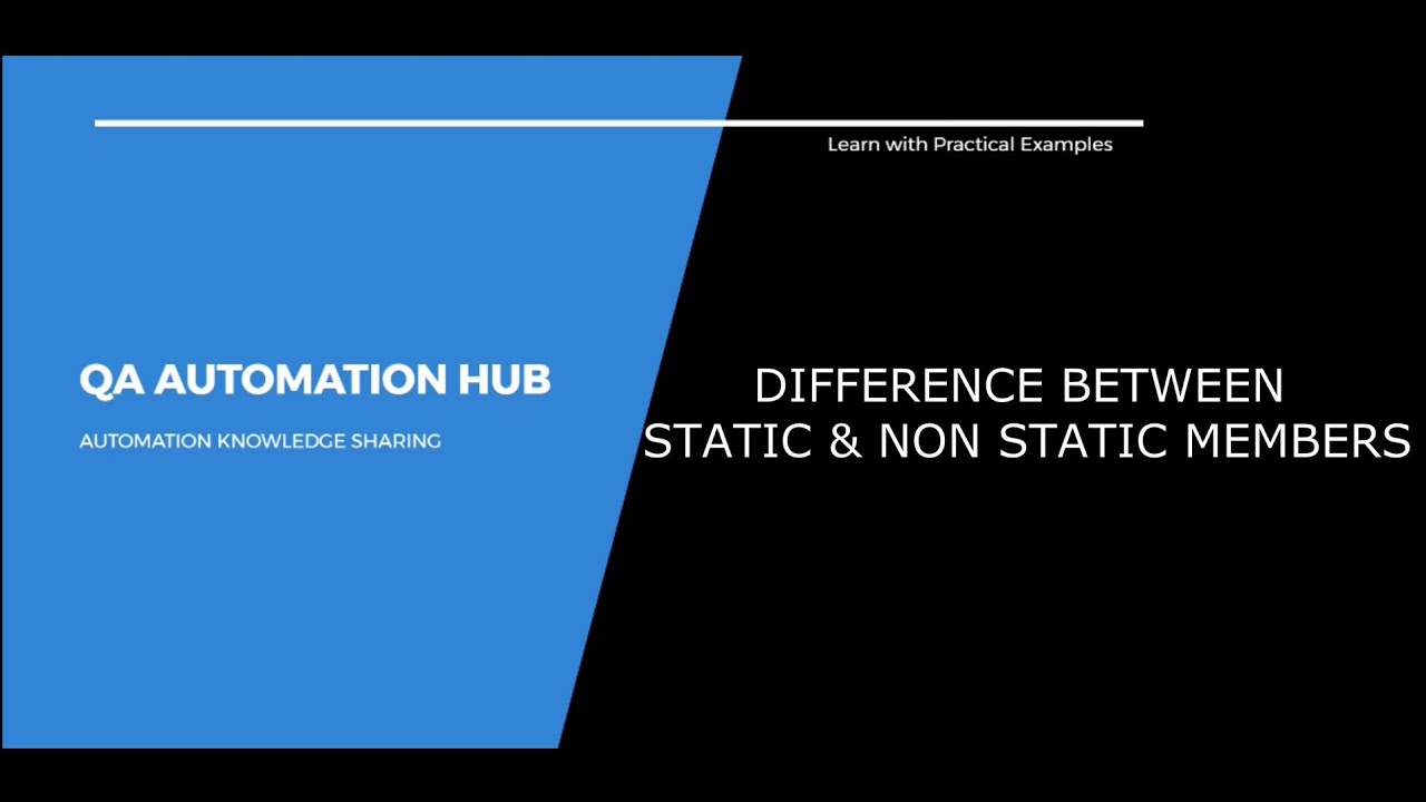 Difference between static and non static members in java - Part 1 - YouTube