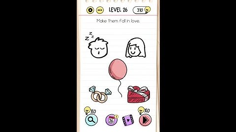 Brain Test - Level 26 - Make them fall in love - SOLVED