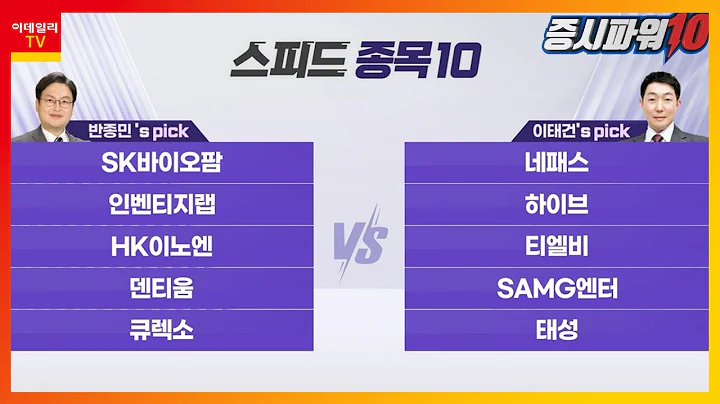 SK바이오팜, 네패스, 인벤티지랩, 하이브, HK이노엔, 티엘비, 덴티움, SAMG엔터, 큐렉소, 태성_스피드 종목 10 (20240103)