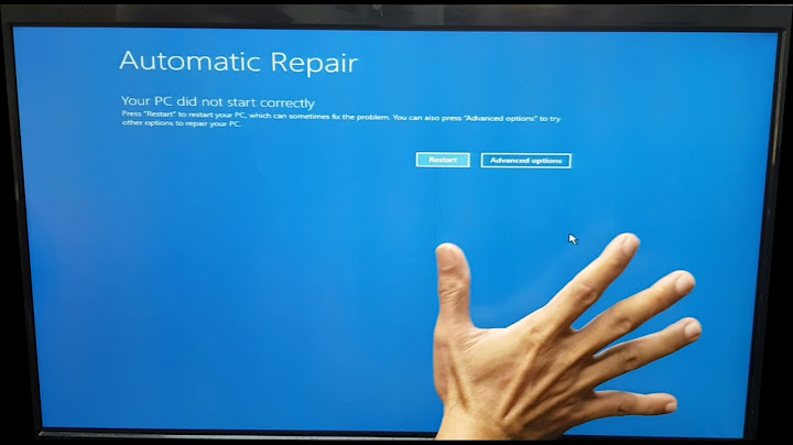 Cách sửa lỗi automatic repair khi không có tài khoản năm 2024