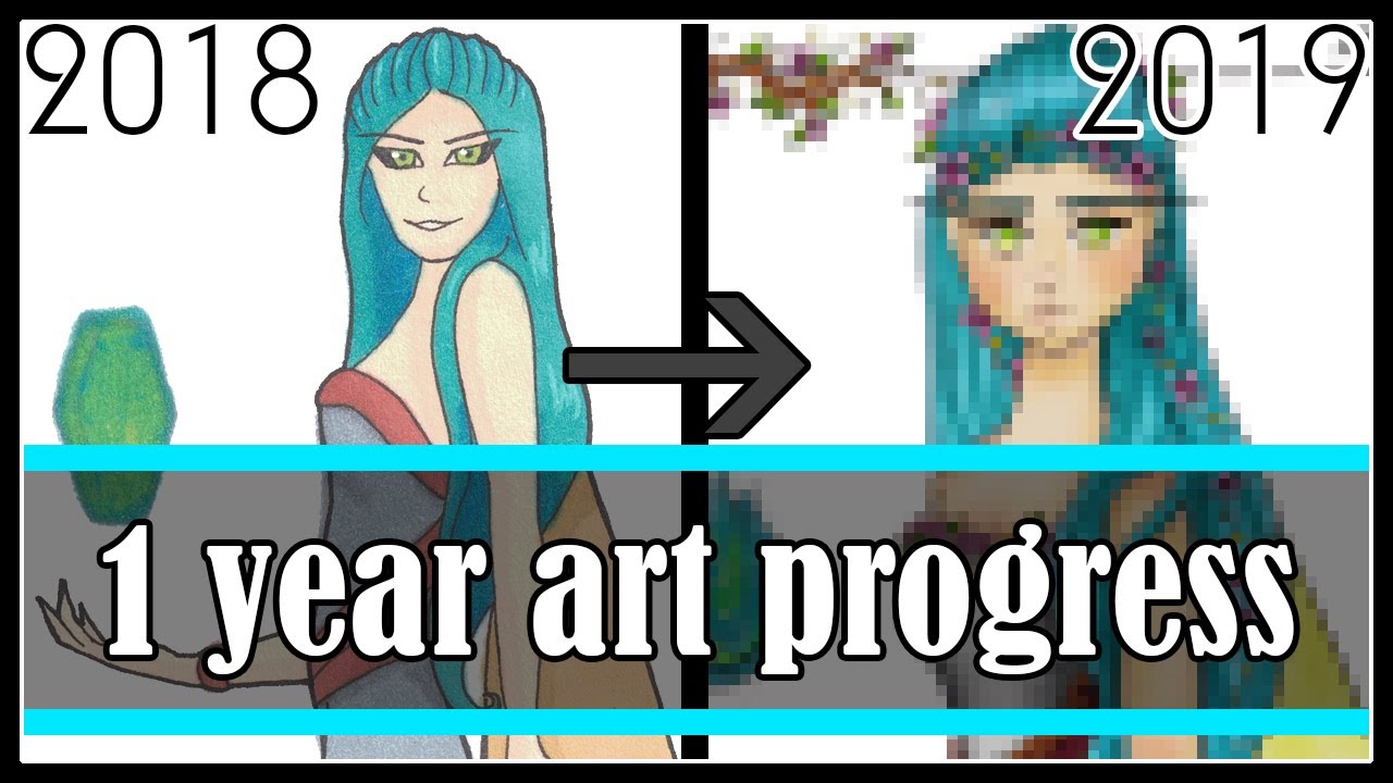 Redrawing my first ever marker drawing for my 1 year YouTube ...