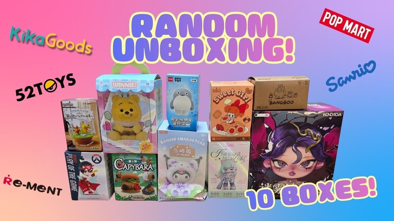 Random Mysteryboxes Unboxing! KIKAGOODS, 52TOYS, SANRIO, POPMART! @kikagoods