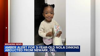 Amber Alert issued for 3-year-old girl in New Castle Co. after reported gunpoint abduction: Police