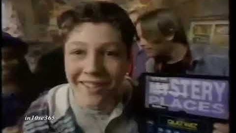 Tiger Quiz Wiz Electronic Handheld Game Ad (1993) (windowboxed) (on-screen text)